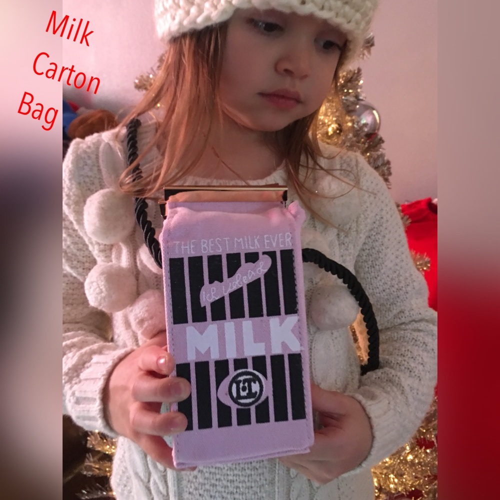Pink Milk Carton Bag